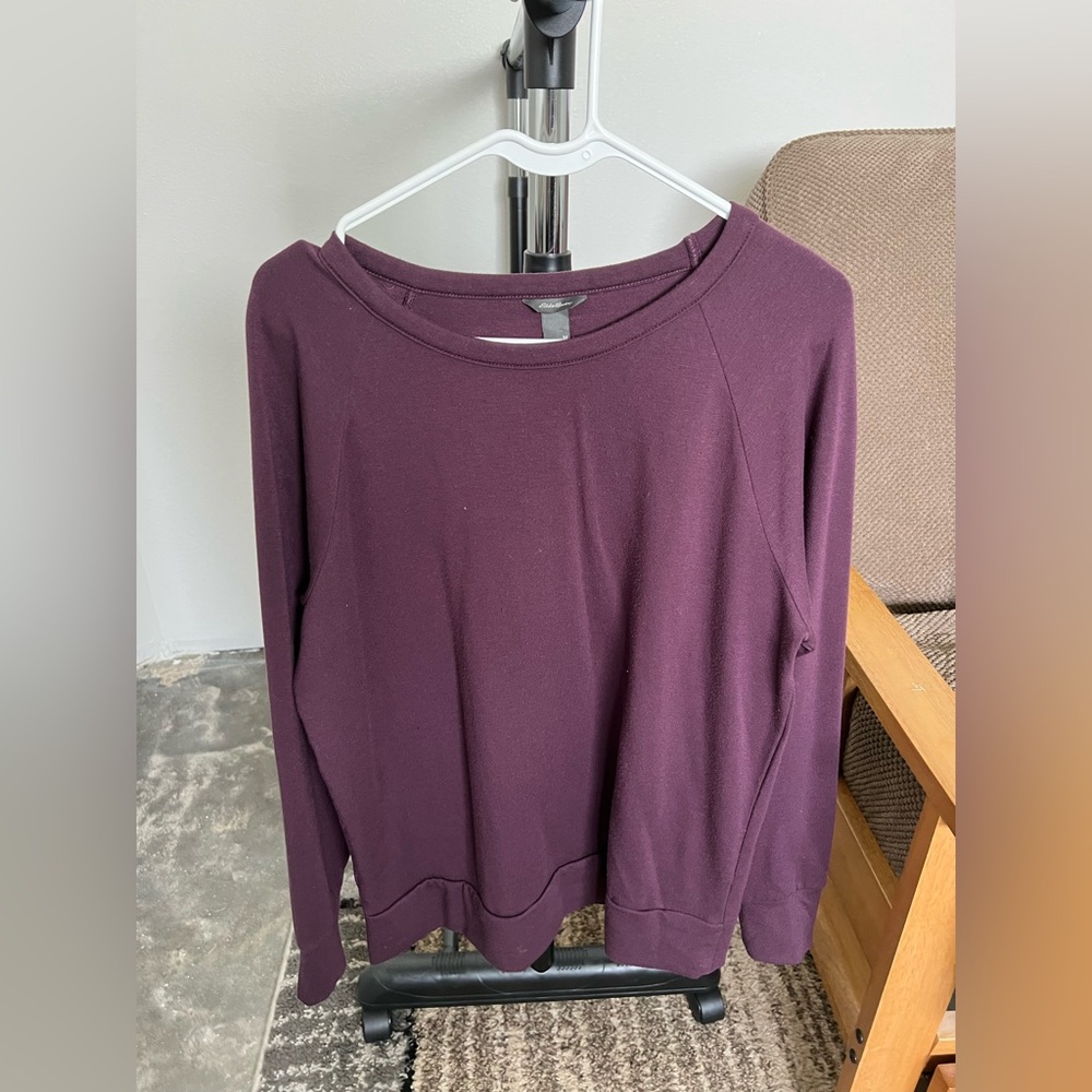 Eddie Bauer Purple Long Sleeve Hoodie